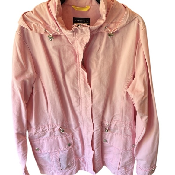 Lands' End Light Pink Jacket with Hood size small - Picture 9 of 9